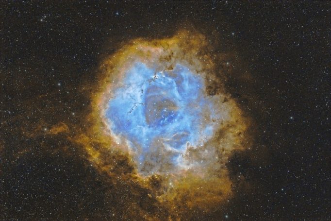 The Rosette Nebula in SHO